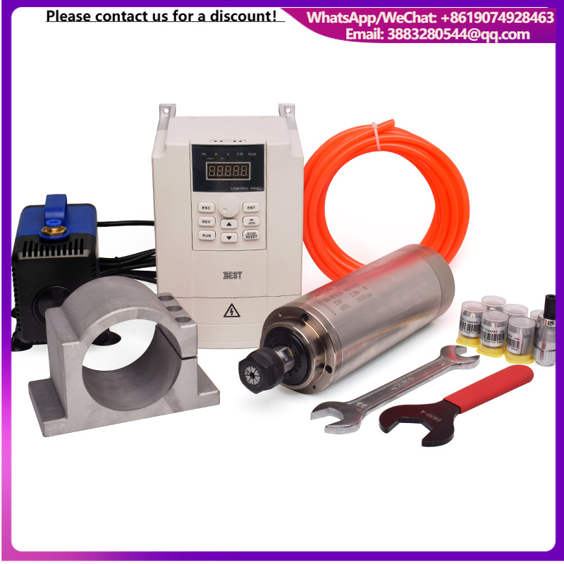 ชุดสปินเดิล GDZ ราคาถูก ความเร - 2.2Kw Water Cooled Spindle Kit Vfd บทวิจารณ์และราคา